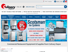Tablet Screenshot of culinarydepotinc.com